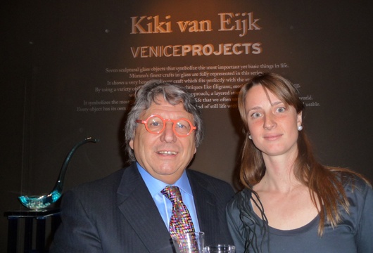 Adriano Berengo and Kiki van Eijk at Sotheby's London